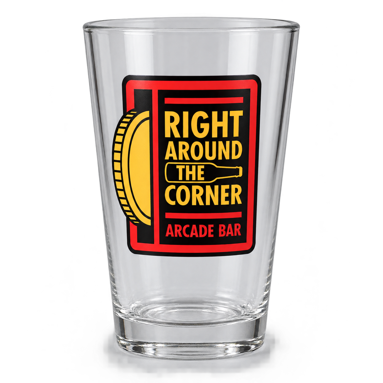 Design preview: Clear beer glass with the RATC logo